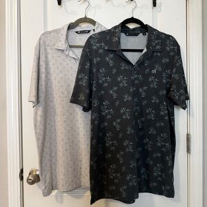 Travis Mathew Men’s 2 Piece Bundle Lot Short Sleeve Golf Polos Size Large